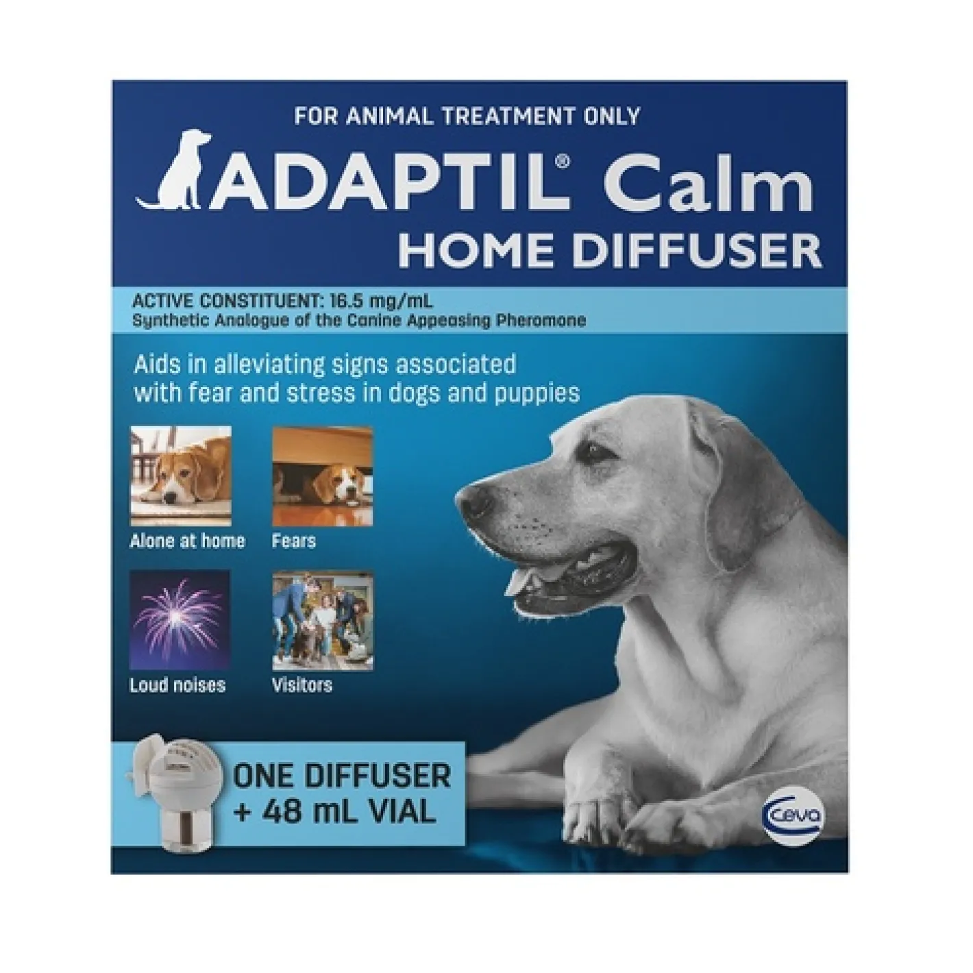 Adaptil Calming Pheromones for Anxious Dogs - Diffuser Kit with Refill Bottle 48ml New