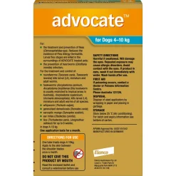 Advocate Spot-On Flea & Worm Control for Dogs 4-10kg Sale