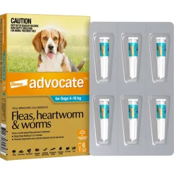 Advocate Spot-On Flea & Worm Control for Dogs 4-10kg - 6-pack Outlet