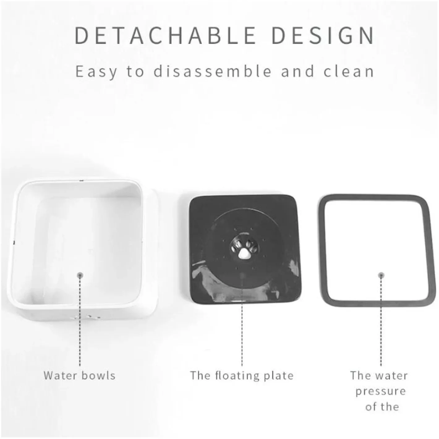 All Fur You Anti Splash Bowl White | No Mess Pet Water Bowl 1L New