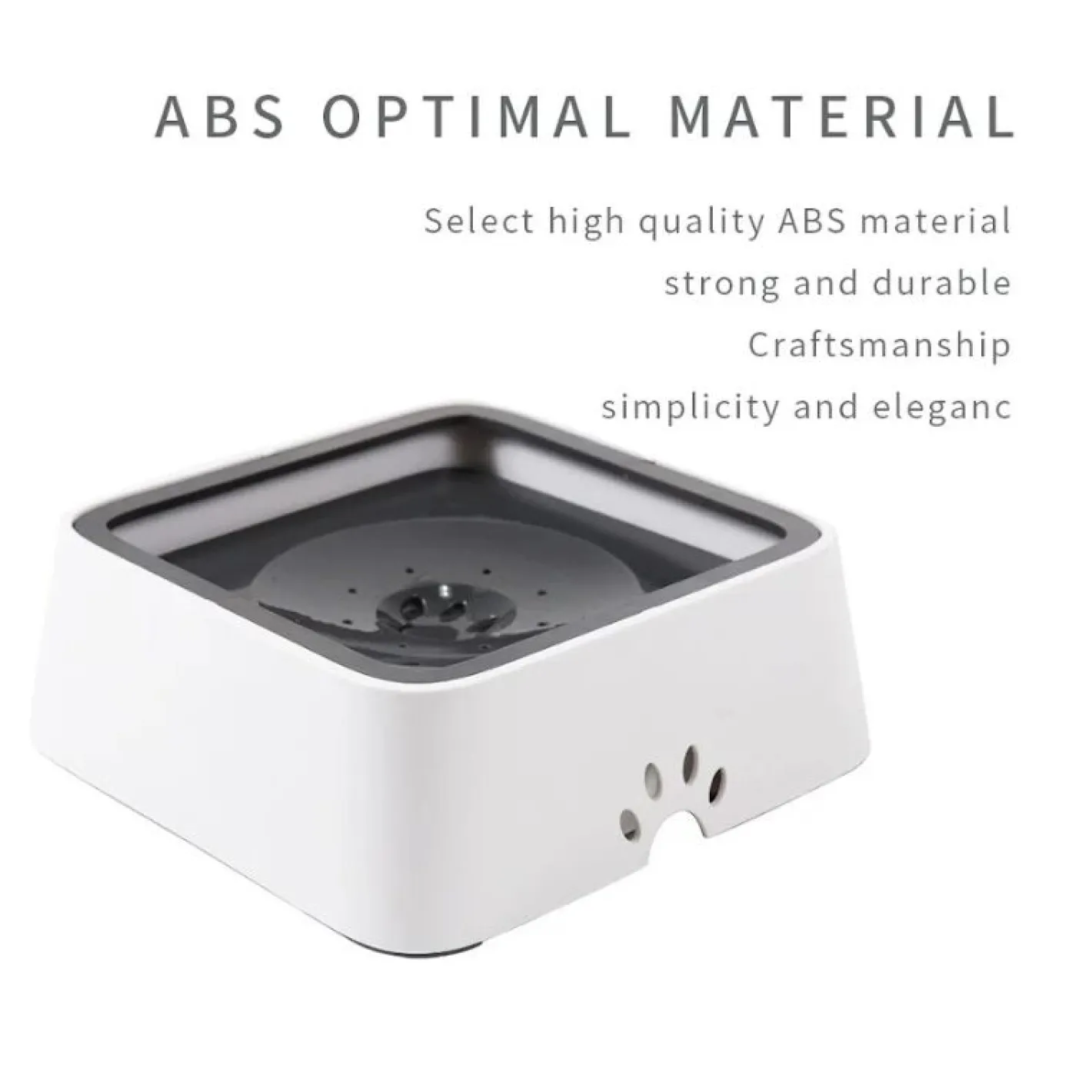 All Fur You Anti Splash Bowl White | No Mess Pet Water Bowl 1L New