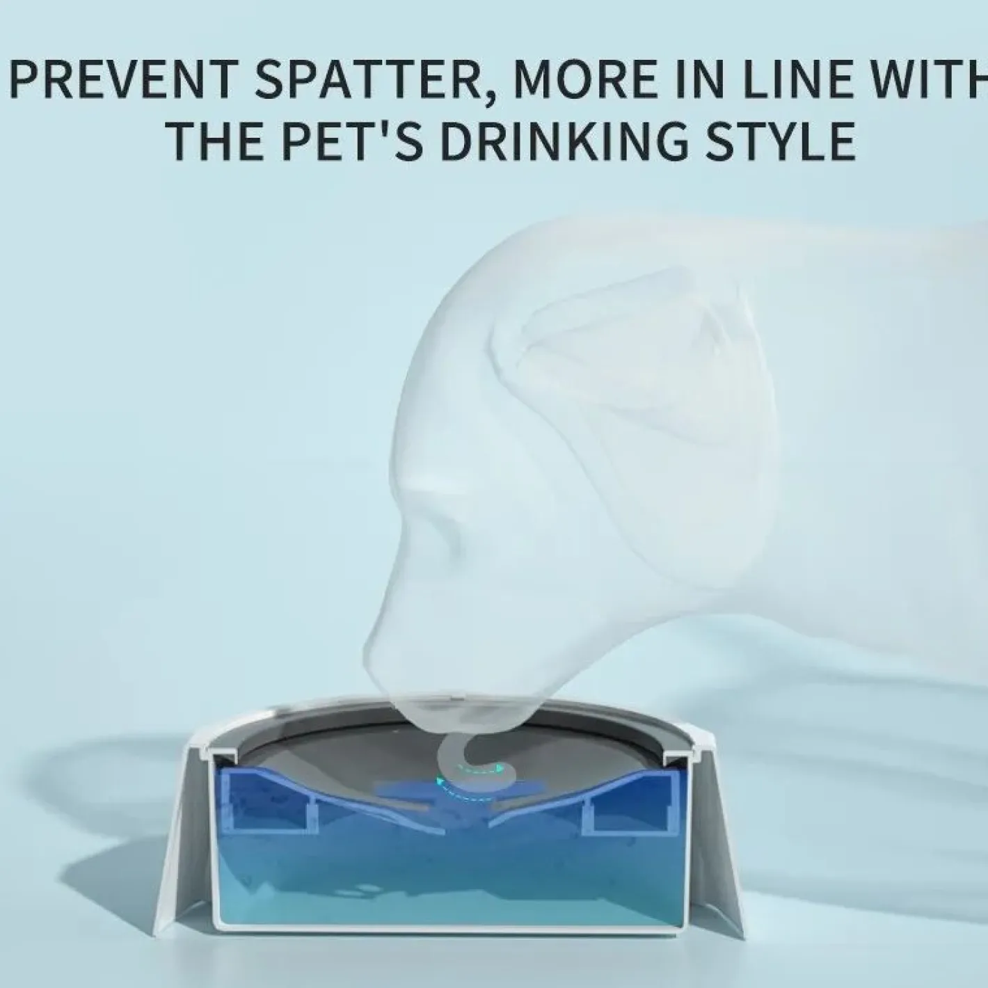 All Fur You Anti Splash Water Bowl Diamond Round 1L | No Mess Pet Water Bowl Clearance