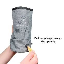 All Fur You Dog Poop Can Grey | Hygienic Waste Disposal Fashion
