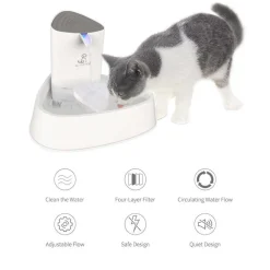All Fur You Seashell Triple Filtration Pet Water Water Fountain Hot