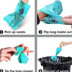 Bags on Board Blue Patterned Leak-Proof Dog Poop Bags - 8 Rolls (120 bags) Outlet