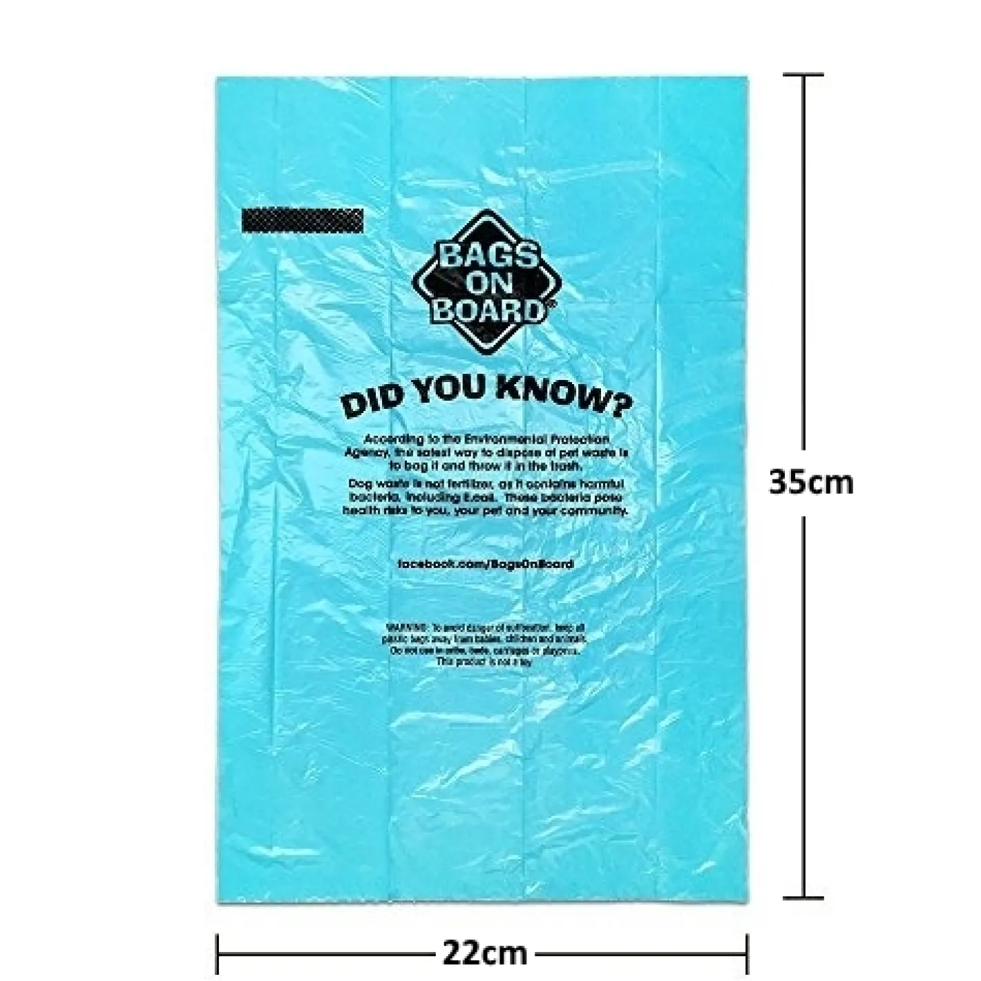 Bags on Board Blue Patterned Leak-Proof Dog Poop Bags - 8 Rolls (120 bags) Outlet