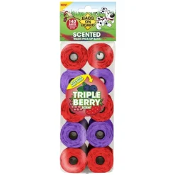 Bags on Board Large Waste Pick up Bags - Triple Berry Scented - 140 Bags Hot