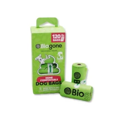 Biogone Home Compostable Dog Waste Bags - 4 or 8 Rolls (80/120 Bags) Clearance