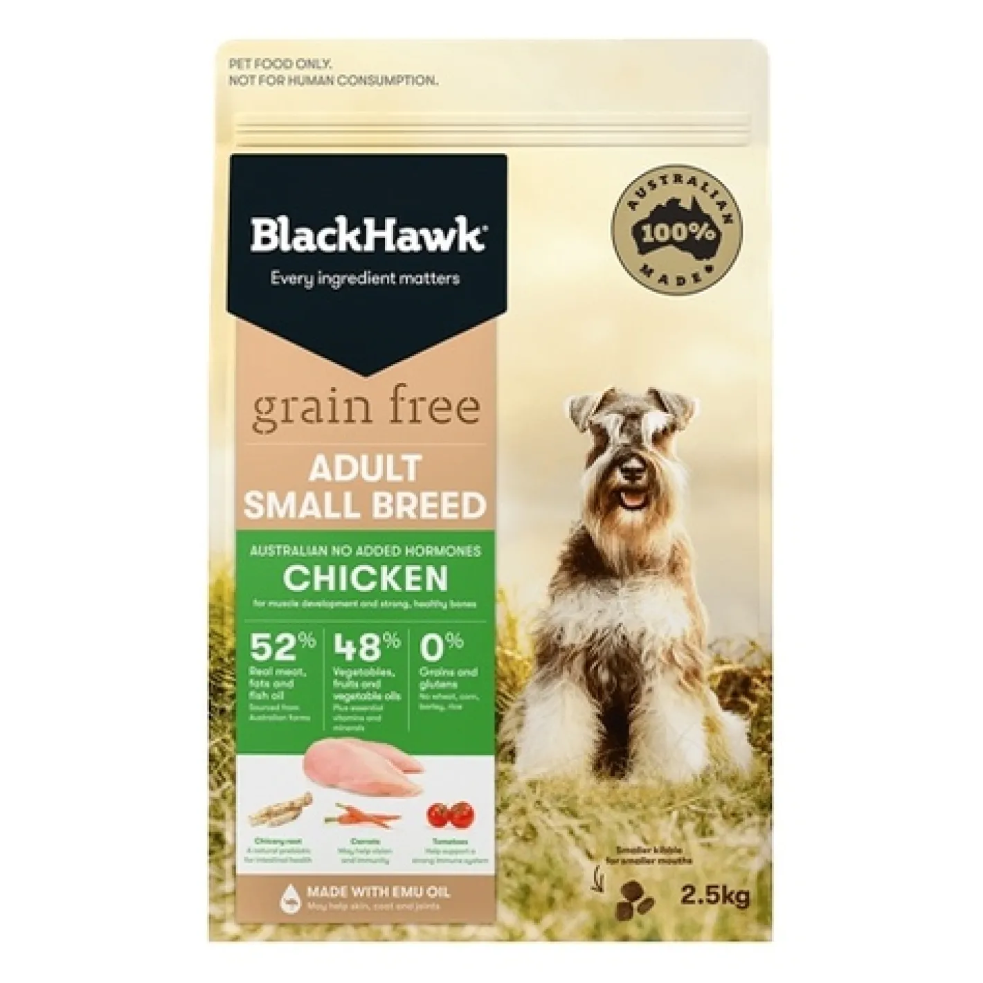 Black Hawk Grain Free Chicken Dry Dog Food for Small Breeds 2.5kg Outlet