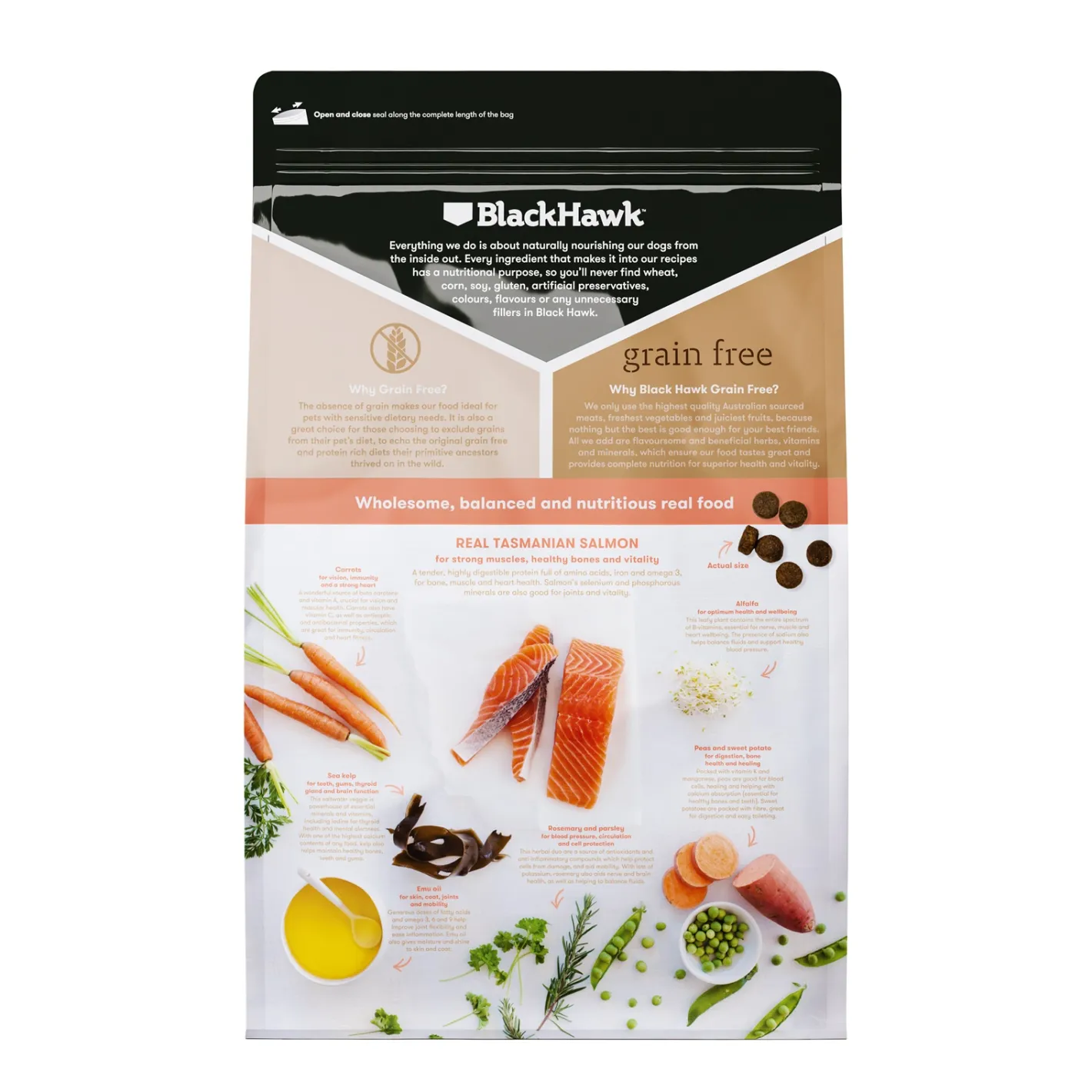 Black Hawk Grain Free Salmon Adult Dry Dog Food Fashion