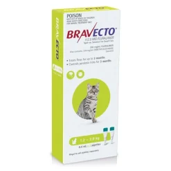 Bravecto Topical Spot-On - 6 month Flea & Tick Protection - For Cats 1.2-2.8kg Clearance