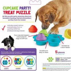 Brightkins Cupcake Party! Interactive Dog Treat Dispensing Toy & Puzzle Hot
