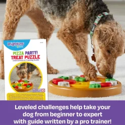 Brightkins Pizza Party! Interactive Dog Treat & Food Puzzle Toy Best