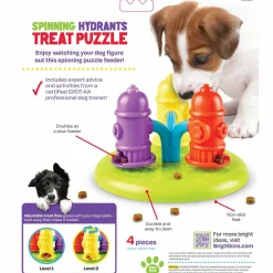 Brightkins Spinning Hydrants Dog Treat and Meal Interactive Feeder Toy Online