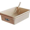 Cat Mate Litter Double Sieve Tray & Scoop for Natural Litters - Beige Clearance