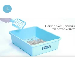 Cat Mate Litter Double Sieve Tray & Scoop for Natural Litters - Beige Clearance