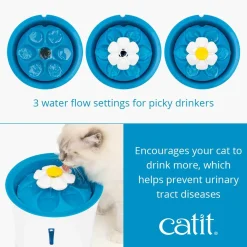 Catit 2.0 Blue LED Flower Water Fountain with Nightlight for Cats & Dogs - 3 litres Discount