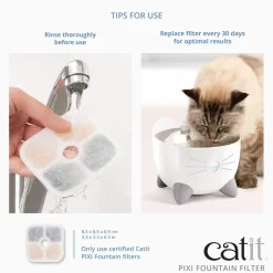 Catit Pixi Active Carbon Filters for Pixi Fountains - 3 or 6 Pack Fashion