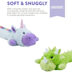 Charming Pet Longidudes Extra Long 75cm Plush Squeaker Dog Toy - Unicorn Hot