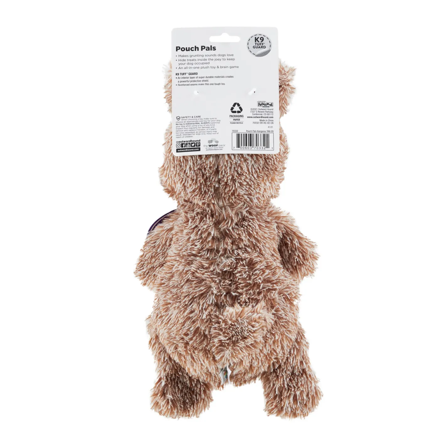 Charming Pet Pouch Pals Plush Dog Toy - Kangaroo with Baby Joey Best