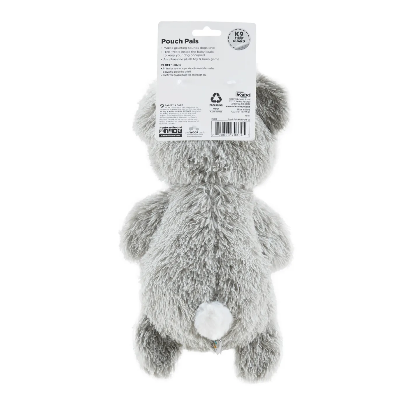 Charming Pet Pouch Pals Plush Dog Toy - Koala with Baby in Pouch Hot