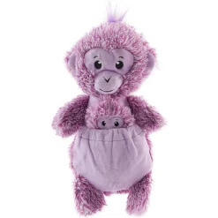 Charming Pet Pouch Pals Plush Dog Toy - Monkey with Baby in Pouch Sale