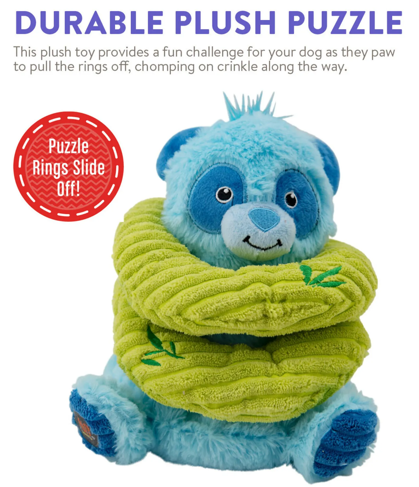 Charming Pet Ringamals Plush Puzzle Dog Toy - Panda Online