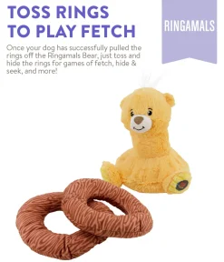 Charming Pet Ringamals Plush Puzzle Dog Toy - Bear Fashion