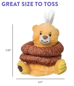 Charming Pet Ringamals Plush Puzzle Dog Toy - Bear Fashion