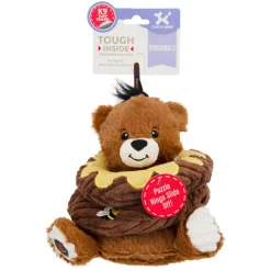 Charming Pet Ringamals Plush Puzzle Dog Toy - Honey Bear Outlet