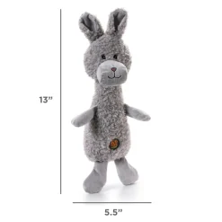 Charming Pet Scruffles Textured Squeaker Dog Toy - Bunny - Small Fashion