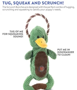 Charming Pet Scrunch Bunch & Squeak Dog Toy - Duck Best