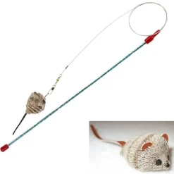 Go Cat Da Bird Cat Catcher Cat Teaser - Wand with Replaceable Mouse on a Wire New