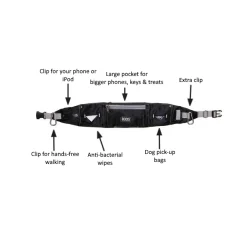 Doog Hands-Free Dog Walkie Belt in Black - New Design & Size! Outlet