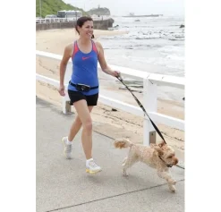 Doog Hands-Free Dog Walking Mini Belt in Grey & Neon Pink Discount