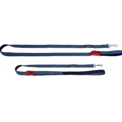 Doog Neoprene Antibacterial Dog Lead - Stella - Navy with White Spots Best