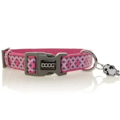 Doog Neoprene Clip Dog Collar - Toto - Geometric Pink & Navy Fashion