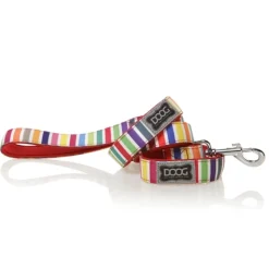 Doog Neoprene Dog Lead - Scooby - Candy Stripes Hot