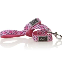 Doog Neoprene Dog Lead - Toto - Geometric Pink & Navy Discount