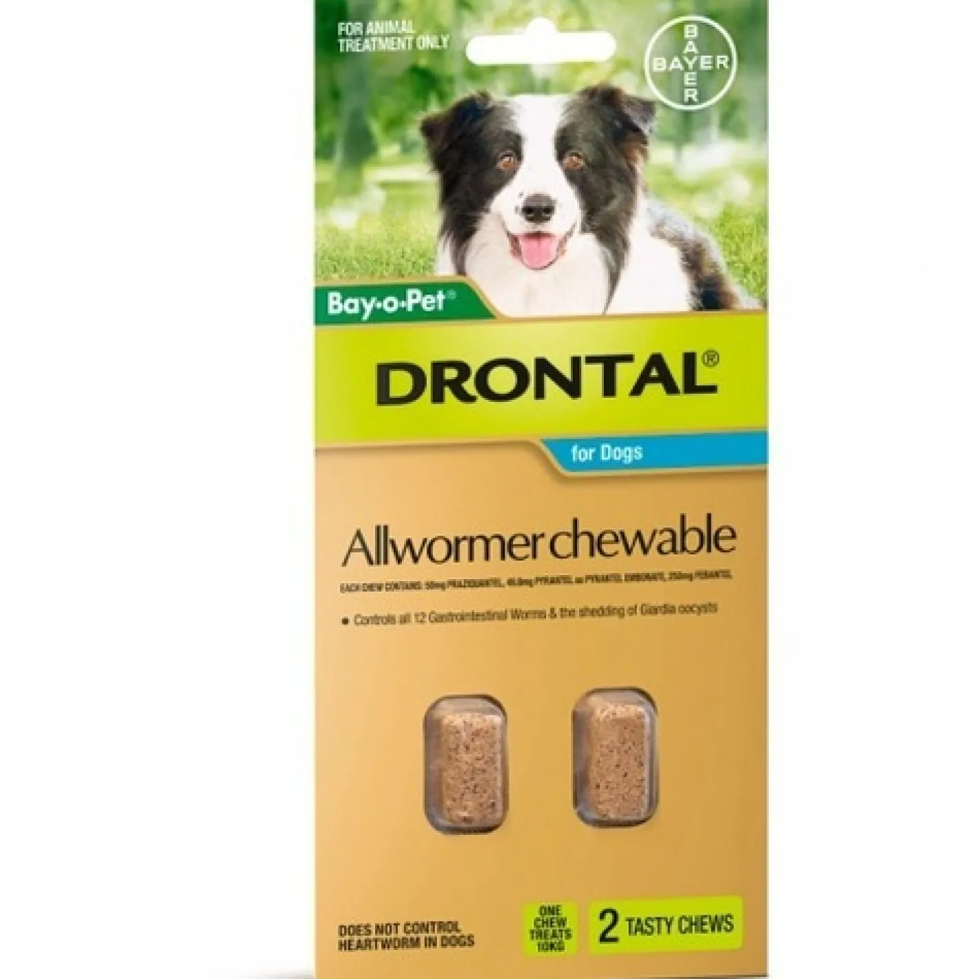 Drontal All-Wormer for Medium Dogs up to 10kg - 2 Chews Best