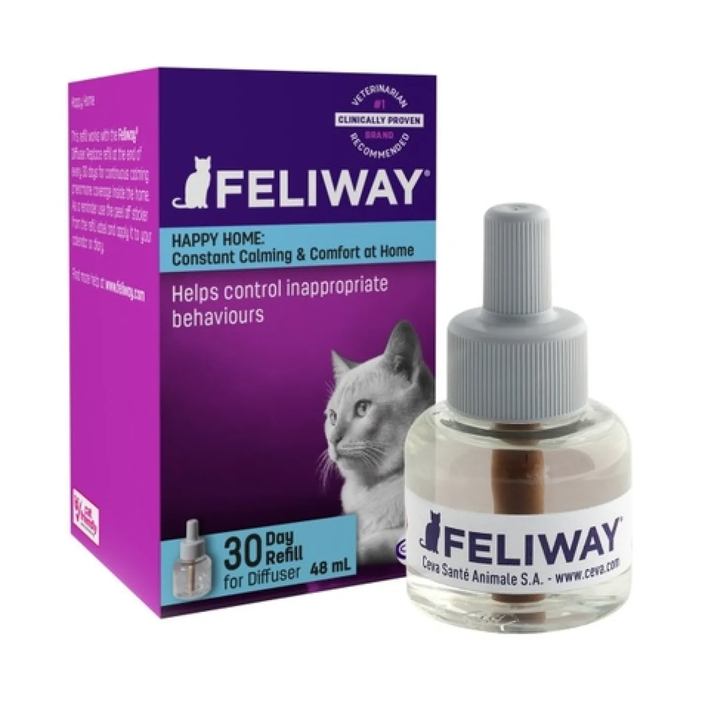 Feliway Calming Pheromone for Cats - 48ml Refill Bottle for Plug in Diffuser Online