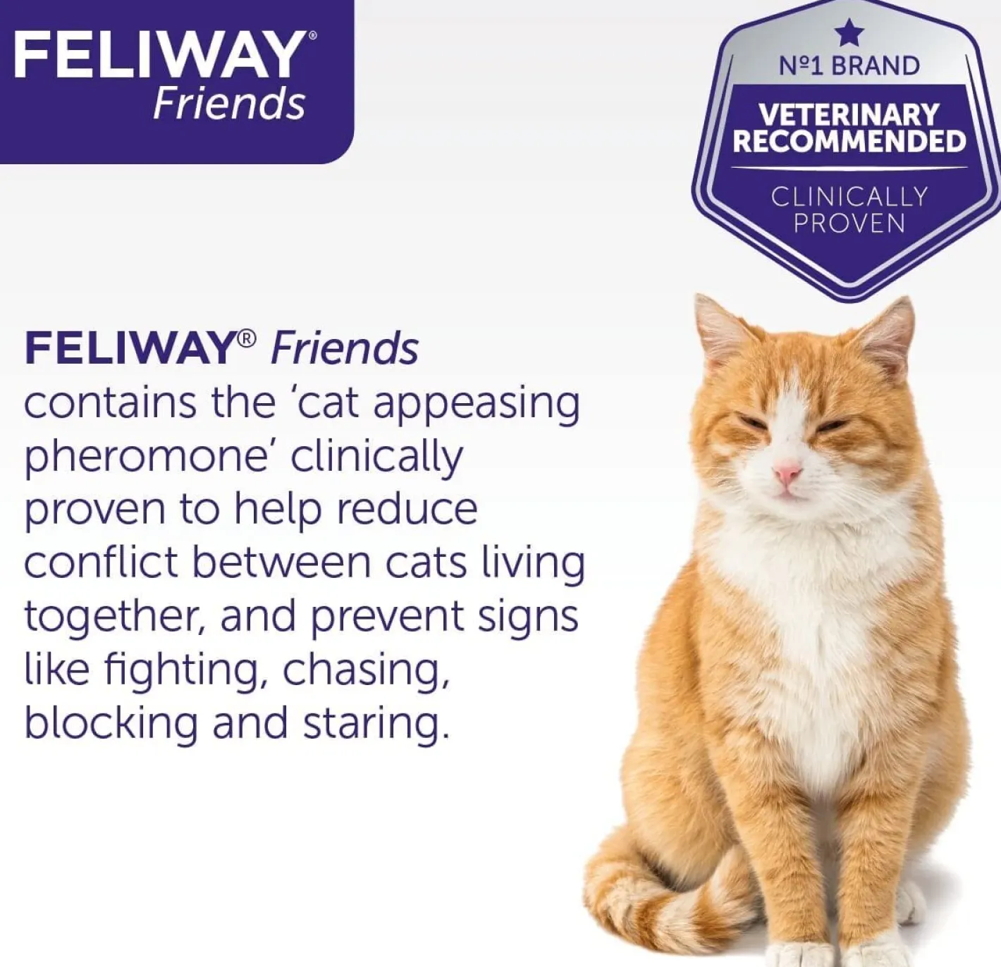 Feliway Friends Calming Pheromone for Multi-Cat Homes - Diffuser Kit with 48ml Bottle Discount