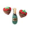 Fringe Studio Champagne Strawberry 3-piece Small Dog Toy Set New