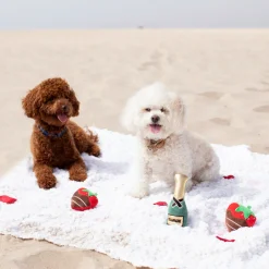 Fringe Studio Champagne Strawberry 3-piece Small Dog Toy Set New