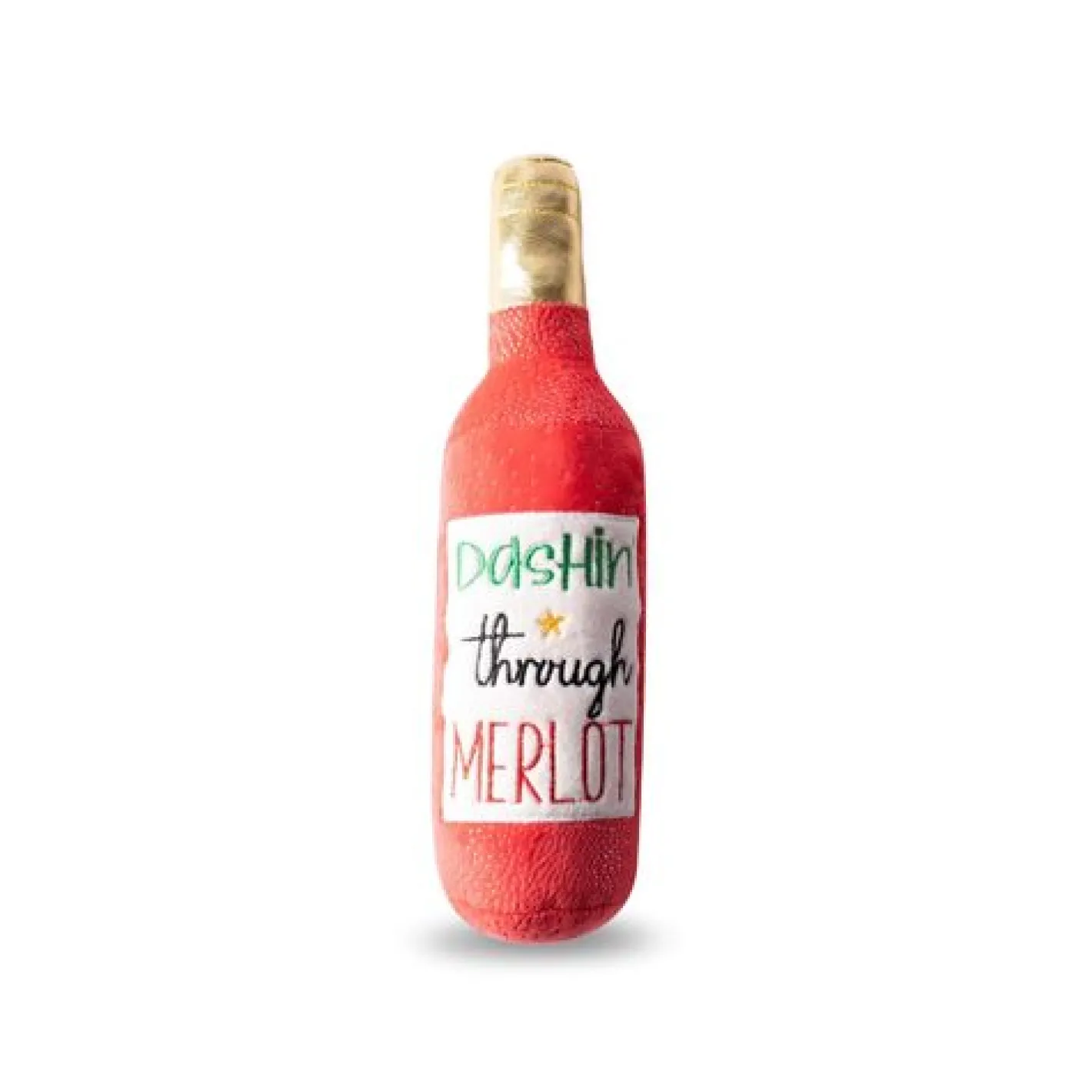 Fringe Studio Dashin' Through Merlot Plush Squeaker Christmas Dog Toy Hot