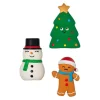Fringe Studio Festive Friends Natural Latex 3-Piece Squeaker Christmas Dog Toy Fashion