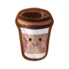 Fringe Studio Happy Coffee No Stuffing Plush Dog Toy New
