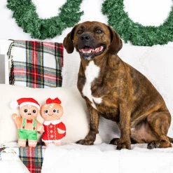 Fringe Studio Here They Crumb Gingerbread Couple Christmas Dog Toys Sale