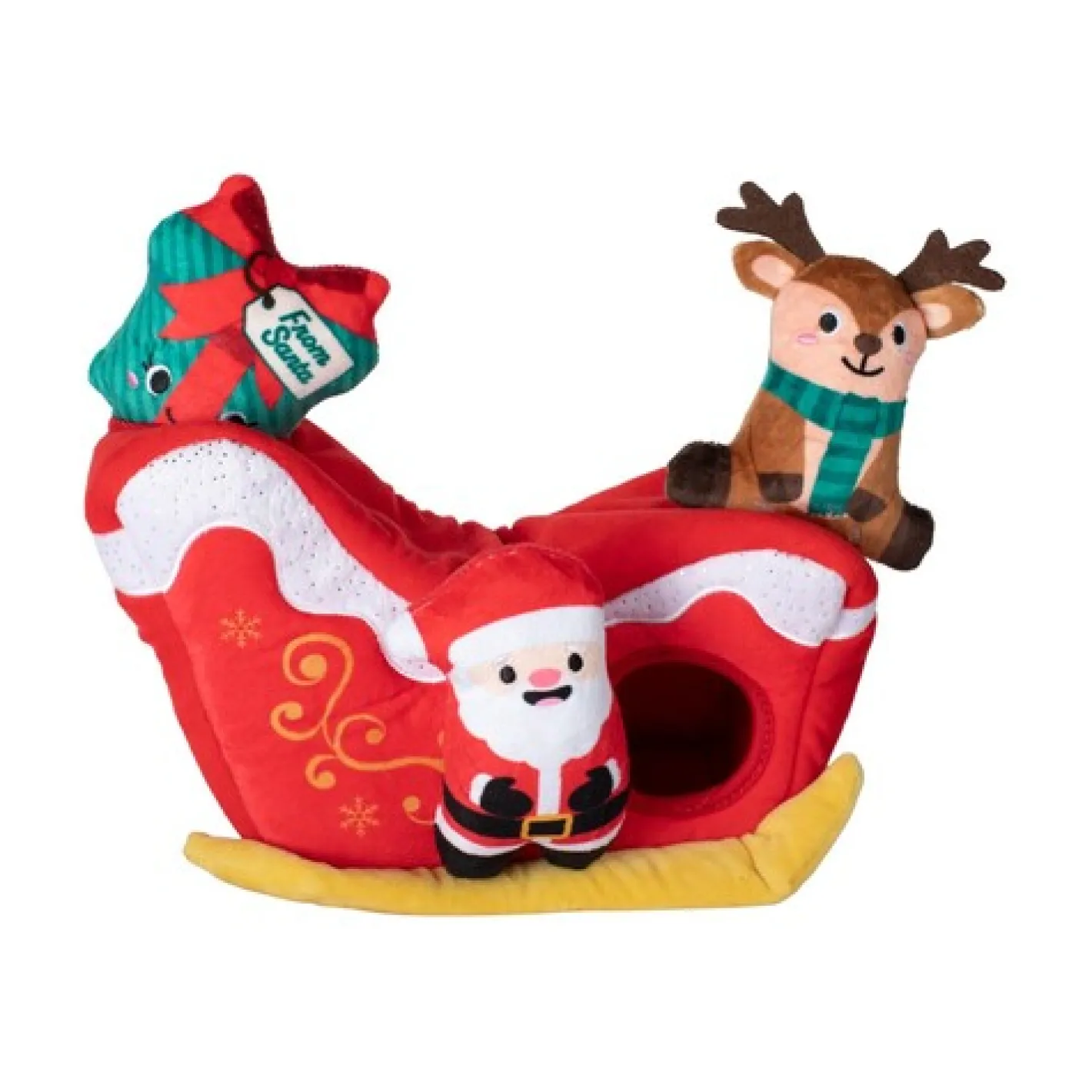 Fringe Studio Hold On For Deer Life Hide & Seek Burrow Christmas Dog Toy Clearance