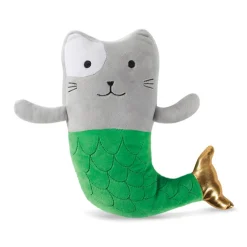 Fringe Studio Mercat Mermaid Cat Plush Squeaker Dog Toy Clearance